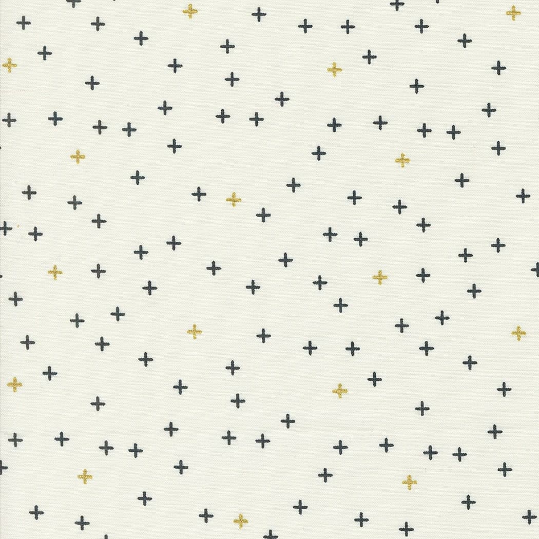 A Bit of a Plus Metallic Ivory from Shimmer Collection by Zen Chic for Moda Fabrics