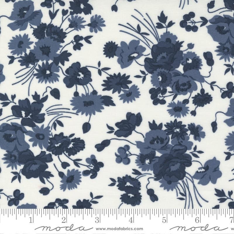 Somerset Cream Navy from Nantucket Summer Collection by Camille Roskelley for Moda Fabrics - image 3