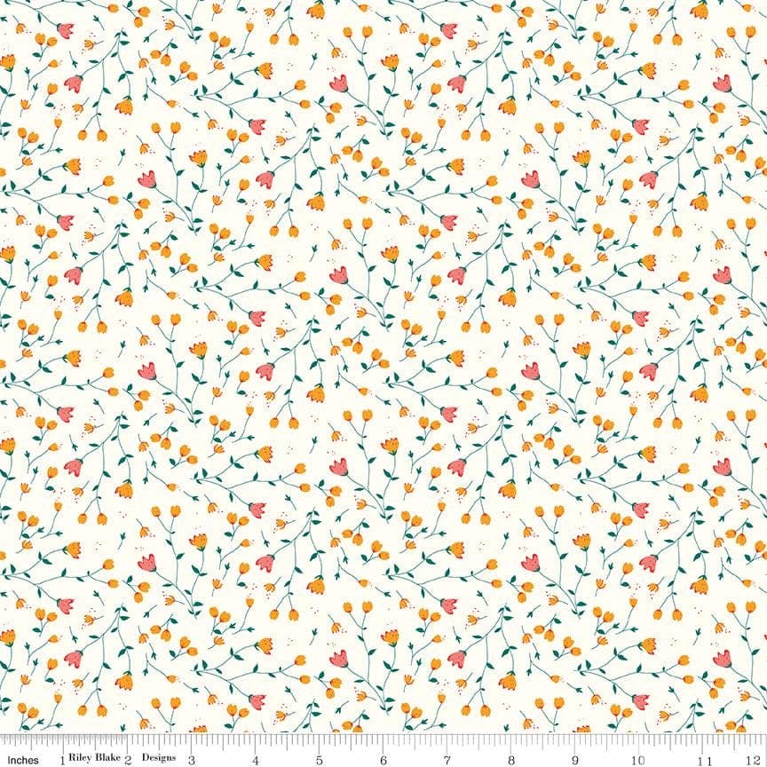 Floral Cream from Serendipity 2 Collection by Minki Kim for Riley Blake Designs - image 3