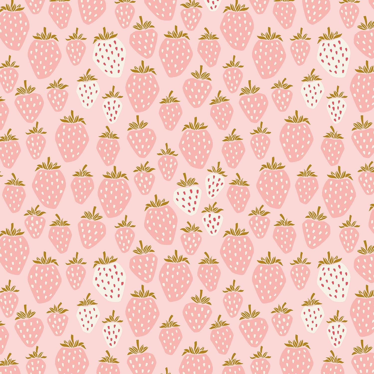 Queen of Berries Flush Pink from Under the Apple Tree II Collection by Lois van Oosten for Cotton + Steel
