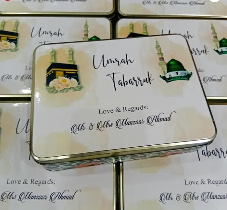 Tin Box/ Umrah Sweet Boxes / Return Gift