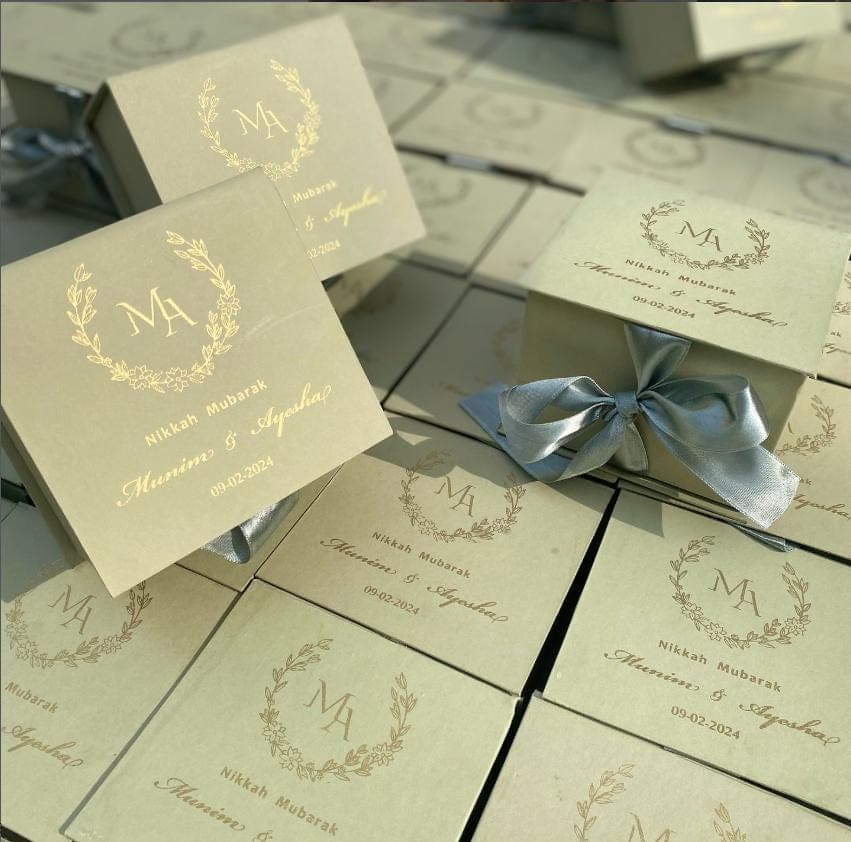 Magnetic flat boxes/ Wedding Favor, Baby announcement, Birthday Return Gift - image 3