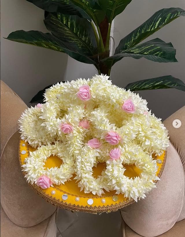 Handcrafted flower garlands/Gajras For Mehndi Favors