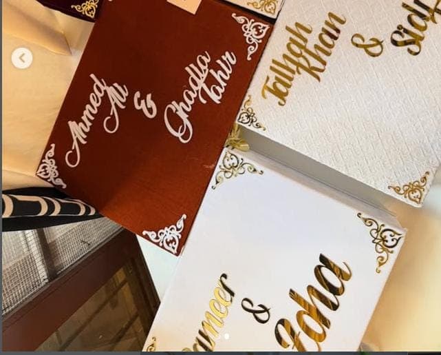 Nikah Agreement With Box ,With Feather Pen, Couple Name - image 3