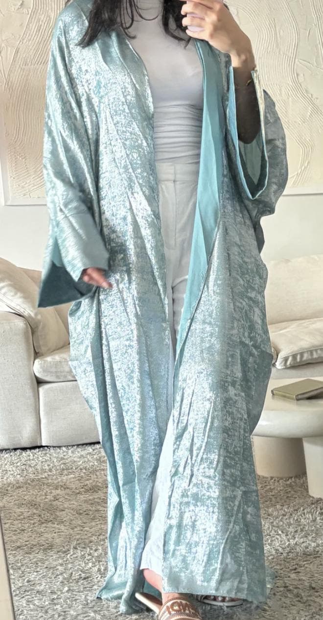 Ocean Abaya - Shiny Open Abaya - image 4