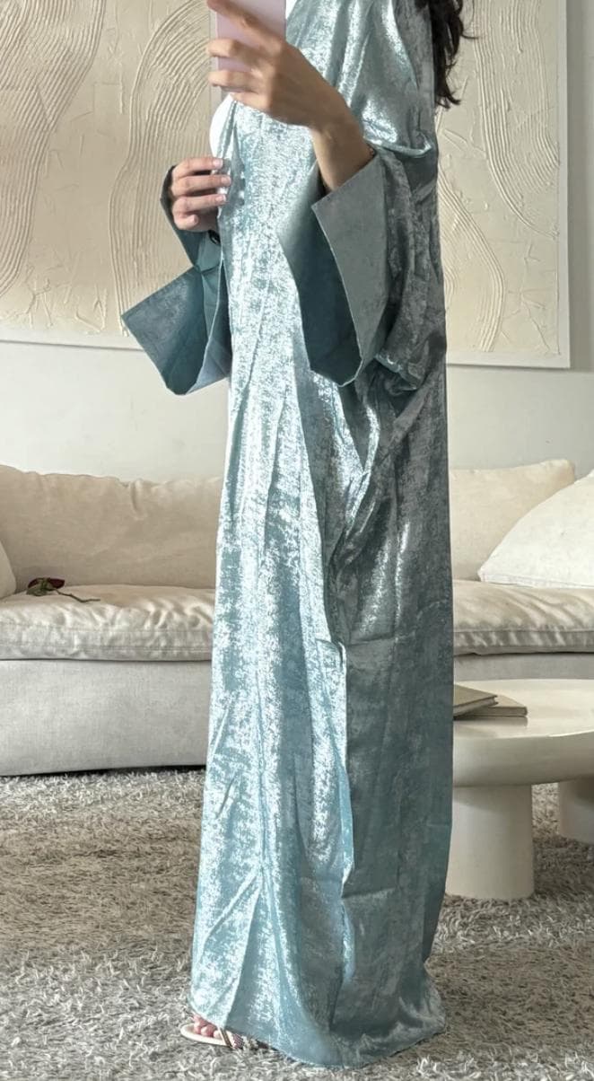 Ocean Abaya - Shiny Open Abaya - image 5