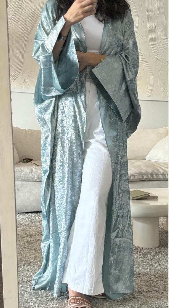 Ocean Abaya - Shiny Open Abaya - image 3