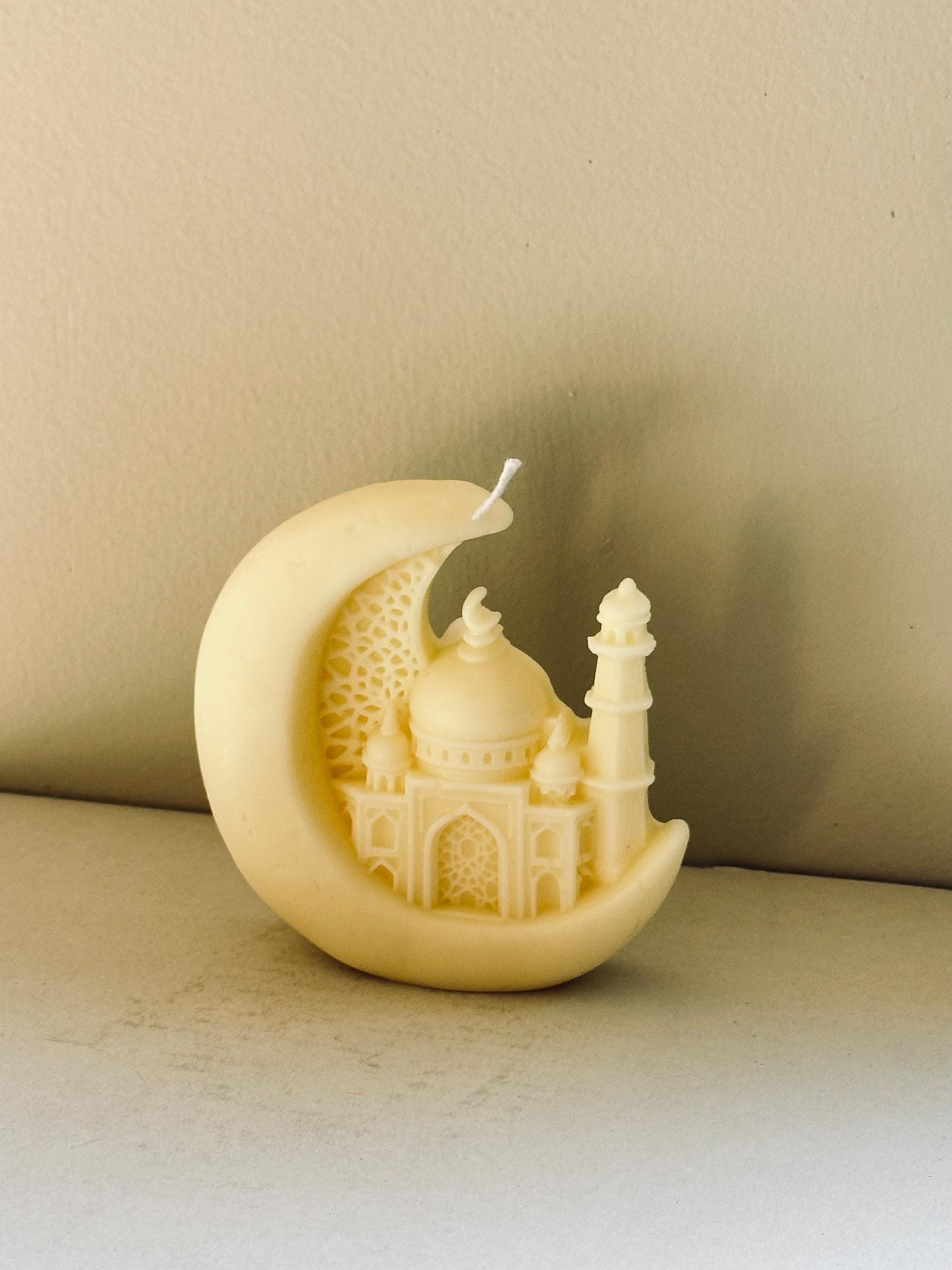 Ramadan Moon Candle | Crescent & Mosque Design | Islamic Decor | Handmade Soy Wax | Eid Gift Idea - image 4