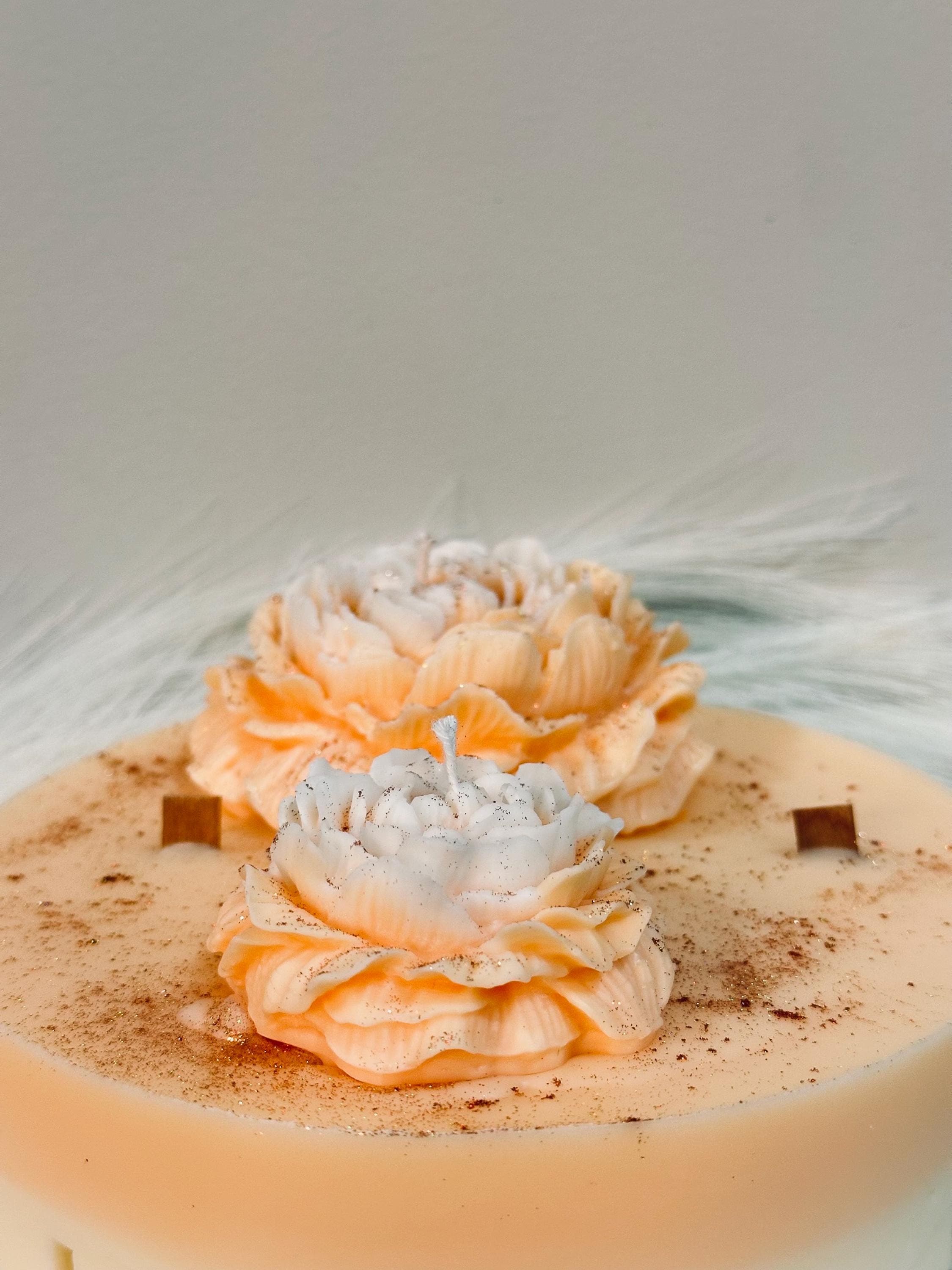 Peony Flower Candle, Handmade Soy Wax, Floral Candle, Aesthetic Decor, Strong Scented Candle, Gift for Her, Wedding Decor - image 5