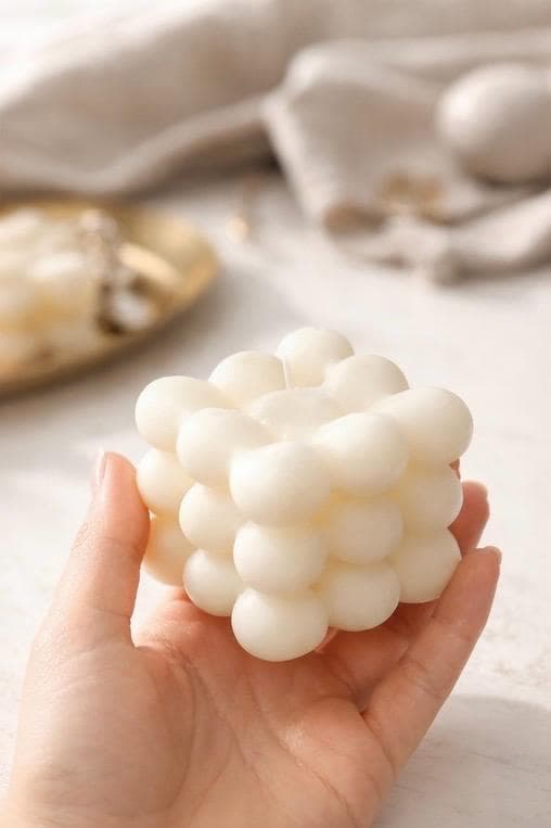 Minimalist Bubble Candle | Cube Soy Candle | Aesthetic Home Decor | Gift for Her - image 4