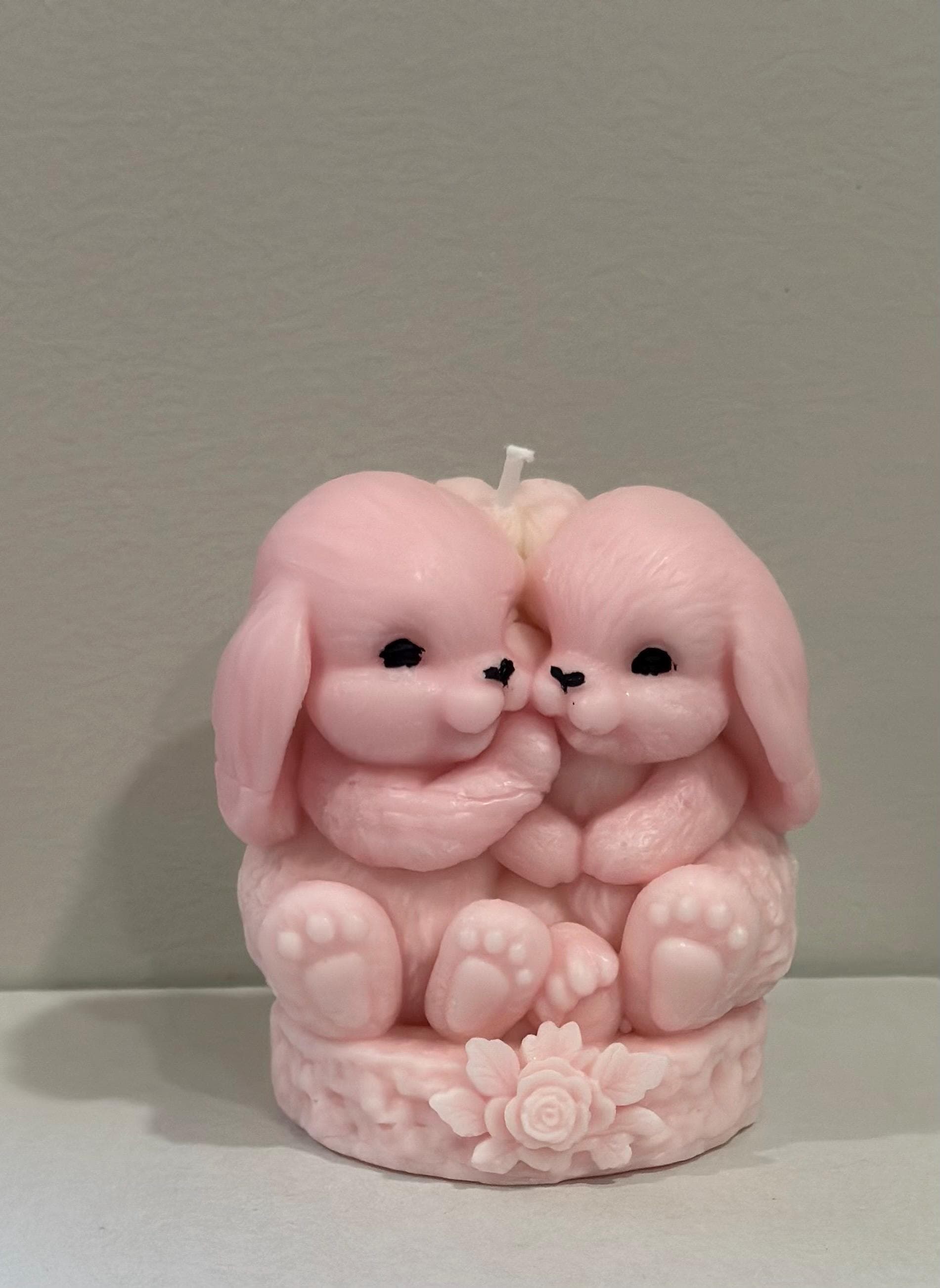 Bunny Candle Couple | Easter Gift for Her | Romantic Decor | Baby Shower Gift | Kawaii Candle - image 4