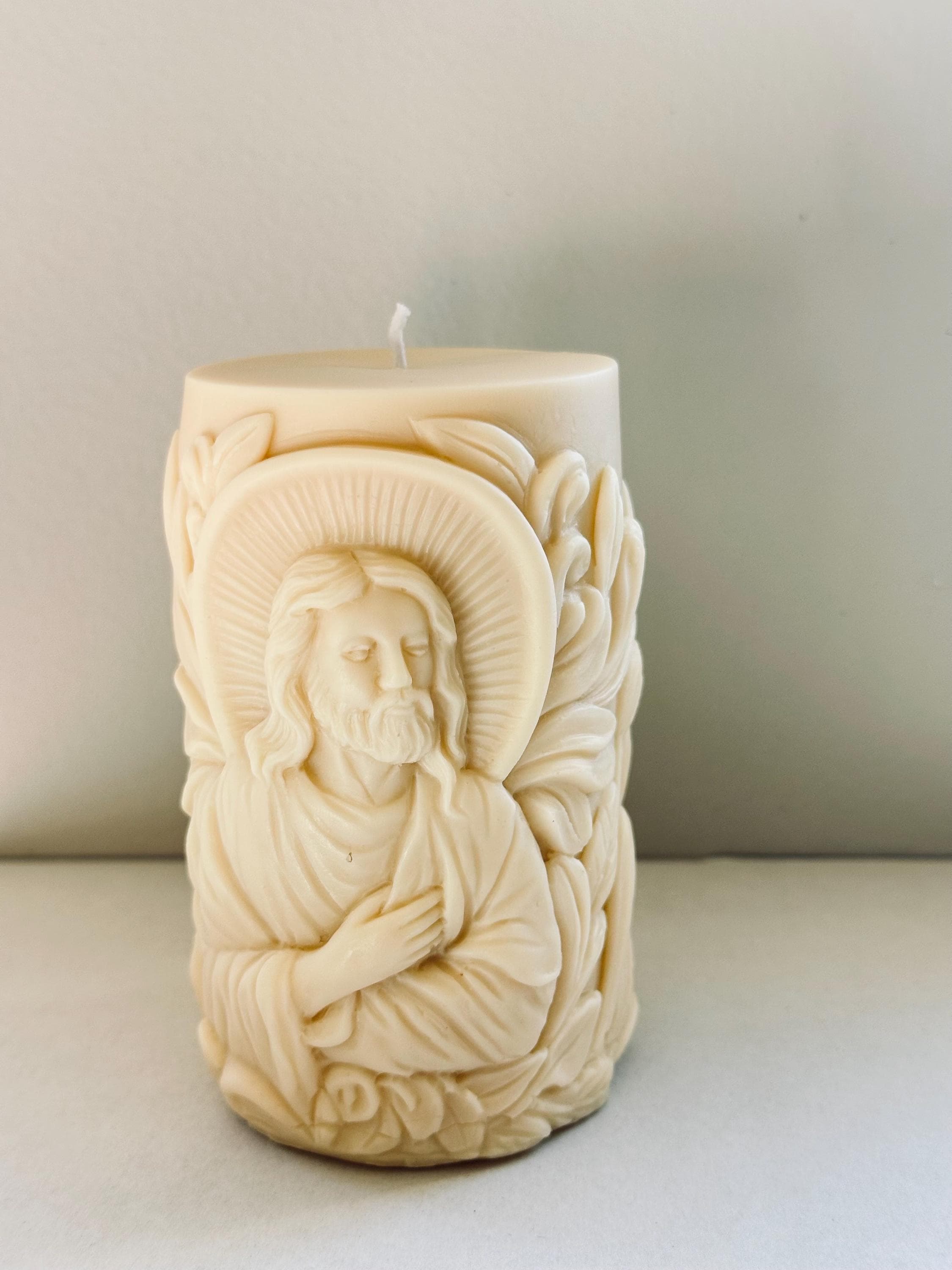 Jesus Prayer Candle | Luxury Christian Gift | Handmade Soy Wax Candle | Spiritual Home Decor