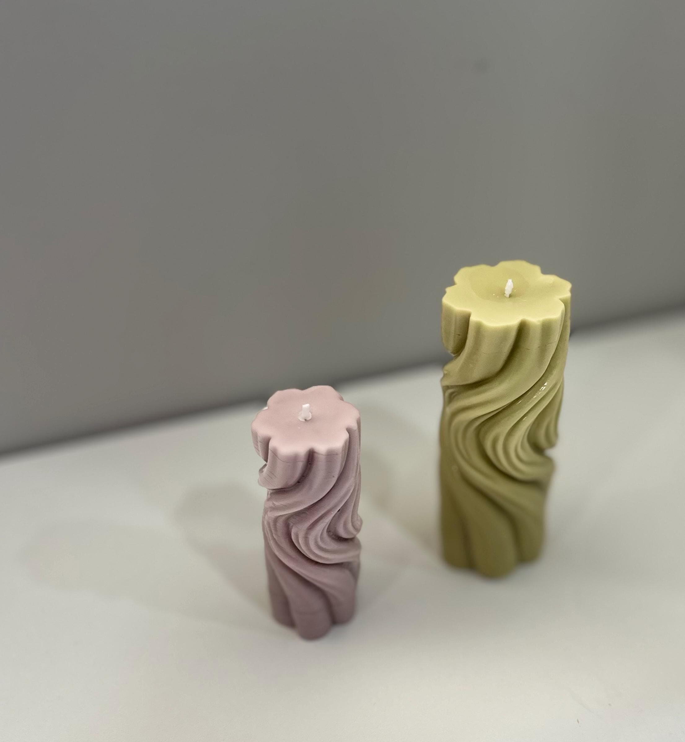 Wavy Spiral Soy Candle Modern Sculptural Candle  Neutral Aesthetic Home Deсоr - image 4