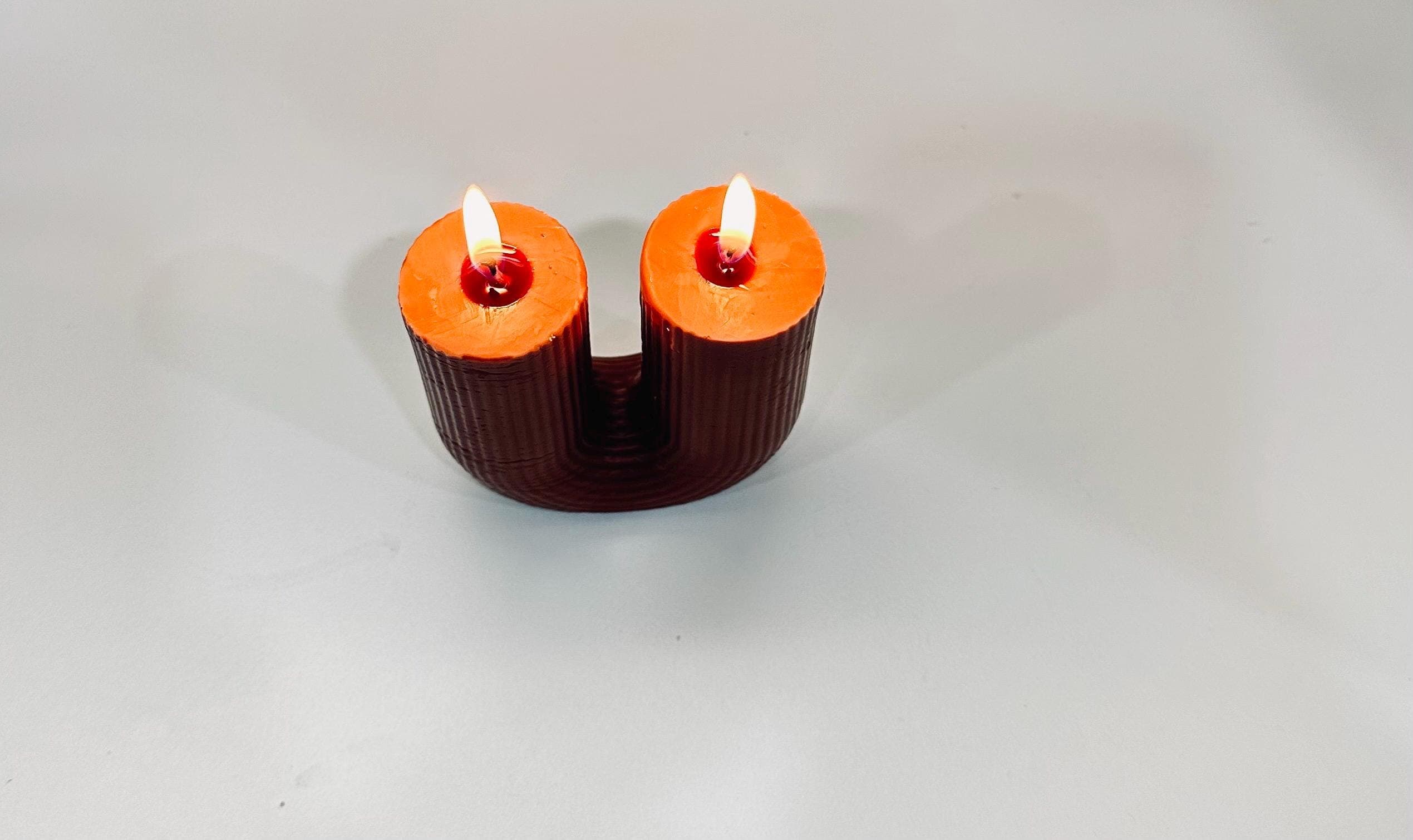 U Shape Scented Soy Candle | Double Wick Sculptural Candle | Handmade Modern Candle | Minimalist Home Decor - image 4
