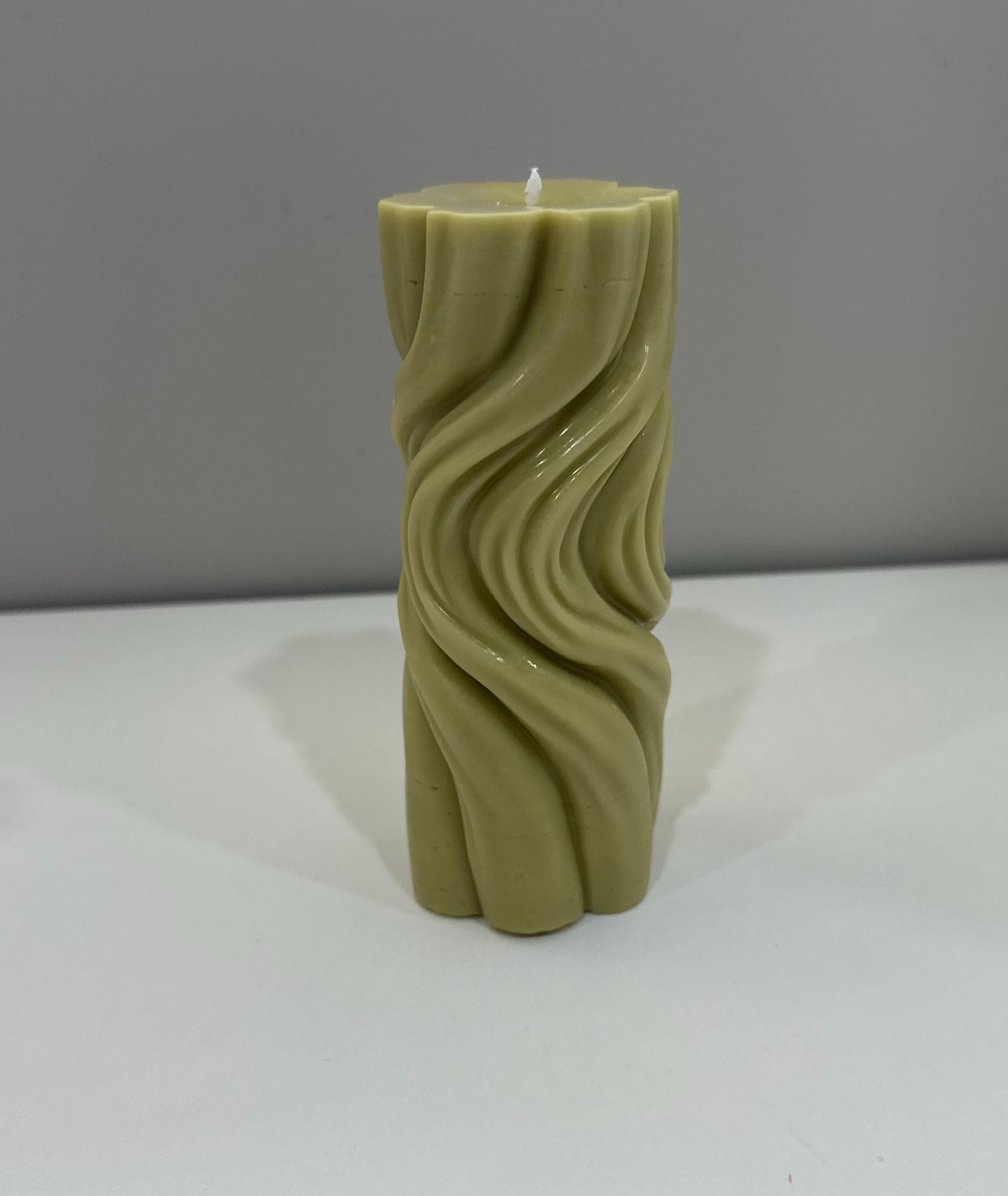 Wavy Spiral Soy Candle Modern Sculptural Candle  Neutral Aesthetic Home Deсоr - image 5