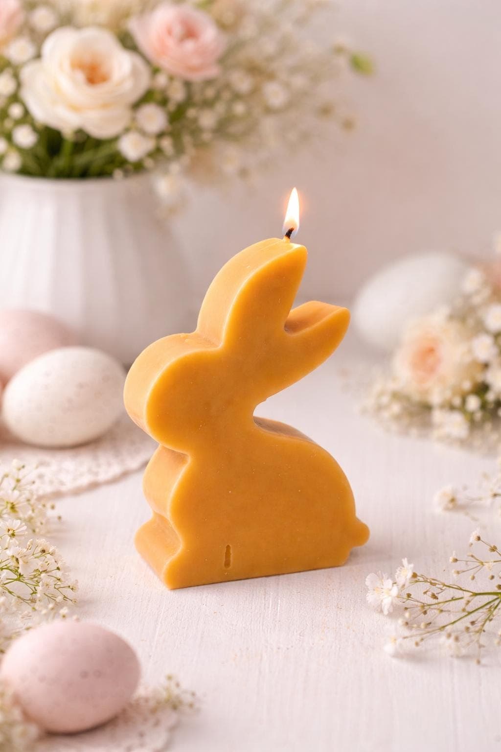 Bunny Candle – Handmade Soy Spring Decor, Cute Rabbit Gift