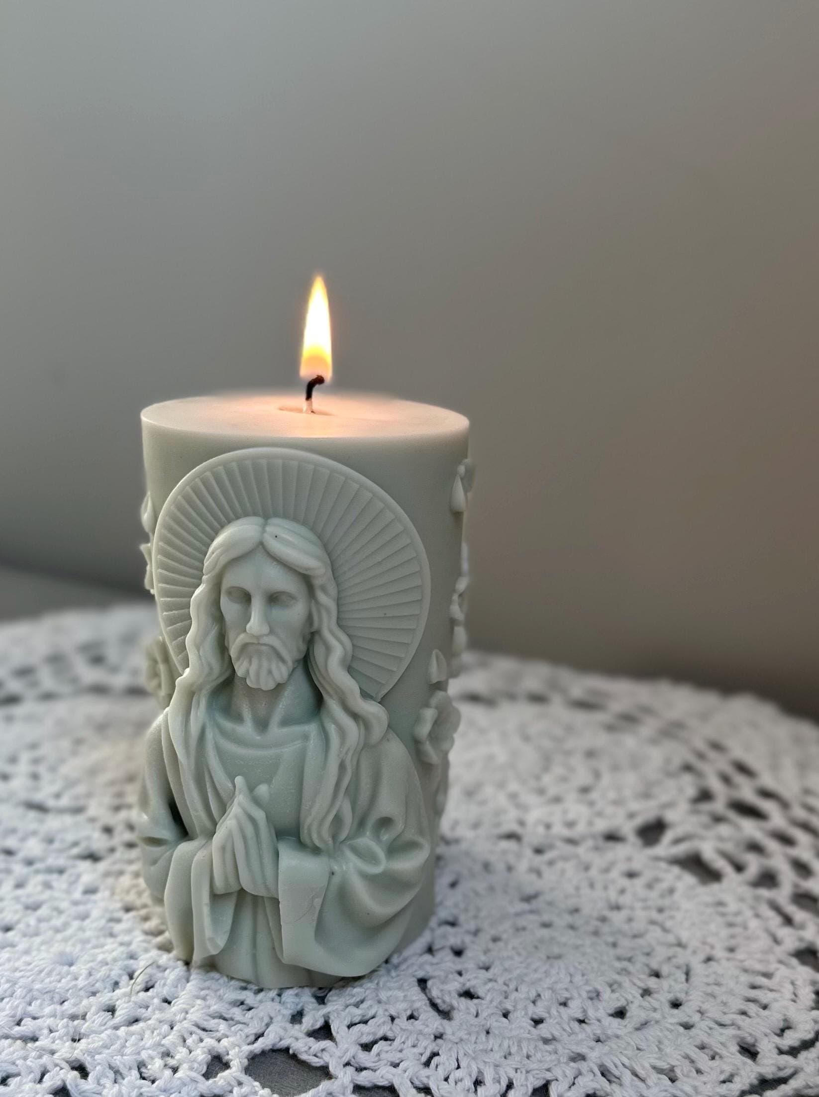 Jesus Candle | Christian Home Decor | Prayer Candle | Religious Gift | Handmade Faith Candle - image 5