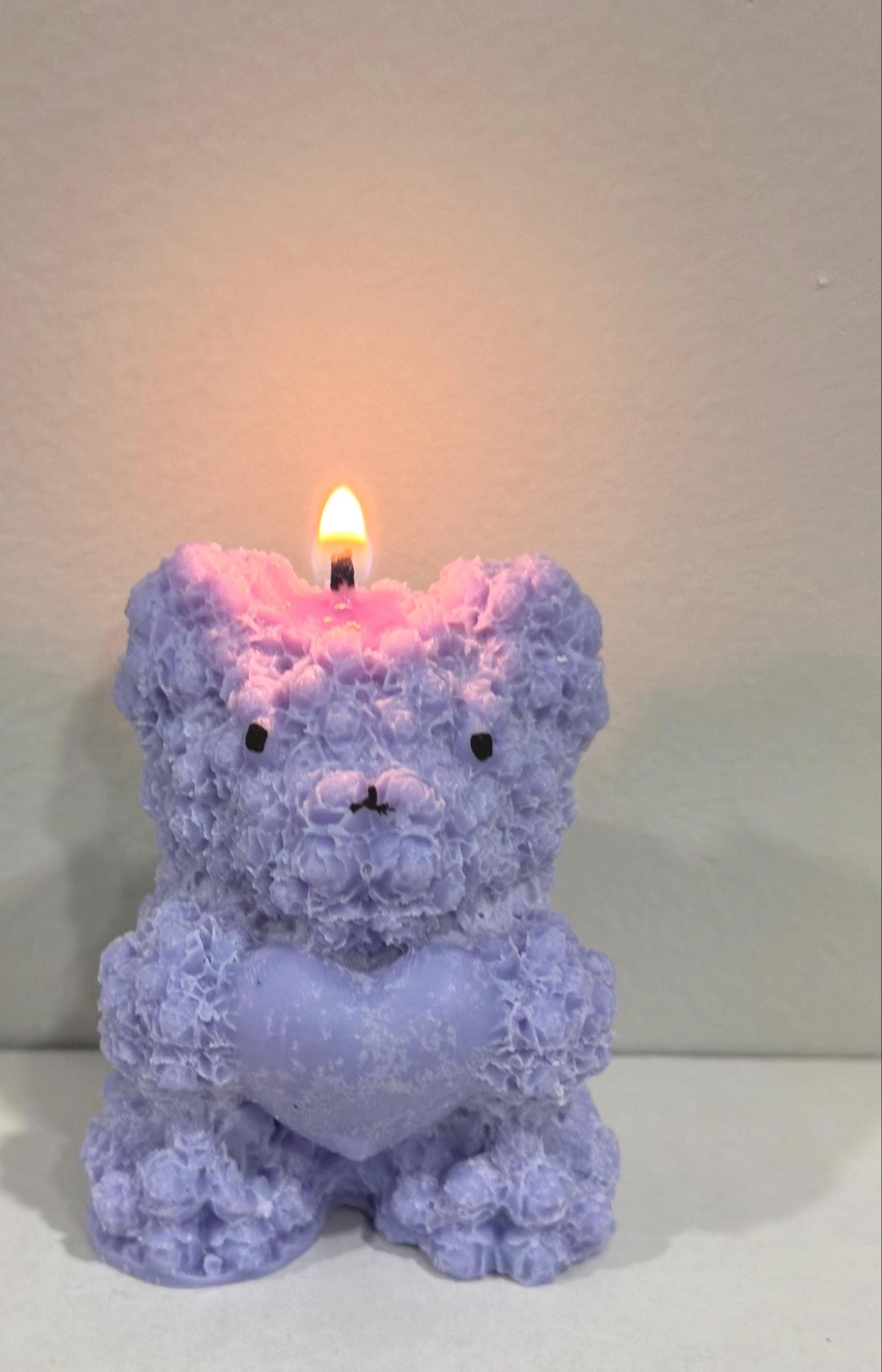 Bear Candle with Heart β Soy Wax Gift, Cute Teddy Candle, Birthday Gift, Baby Shower Decor - image 3