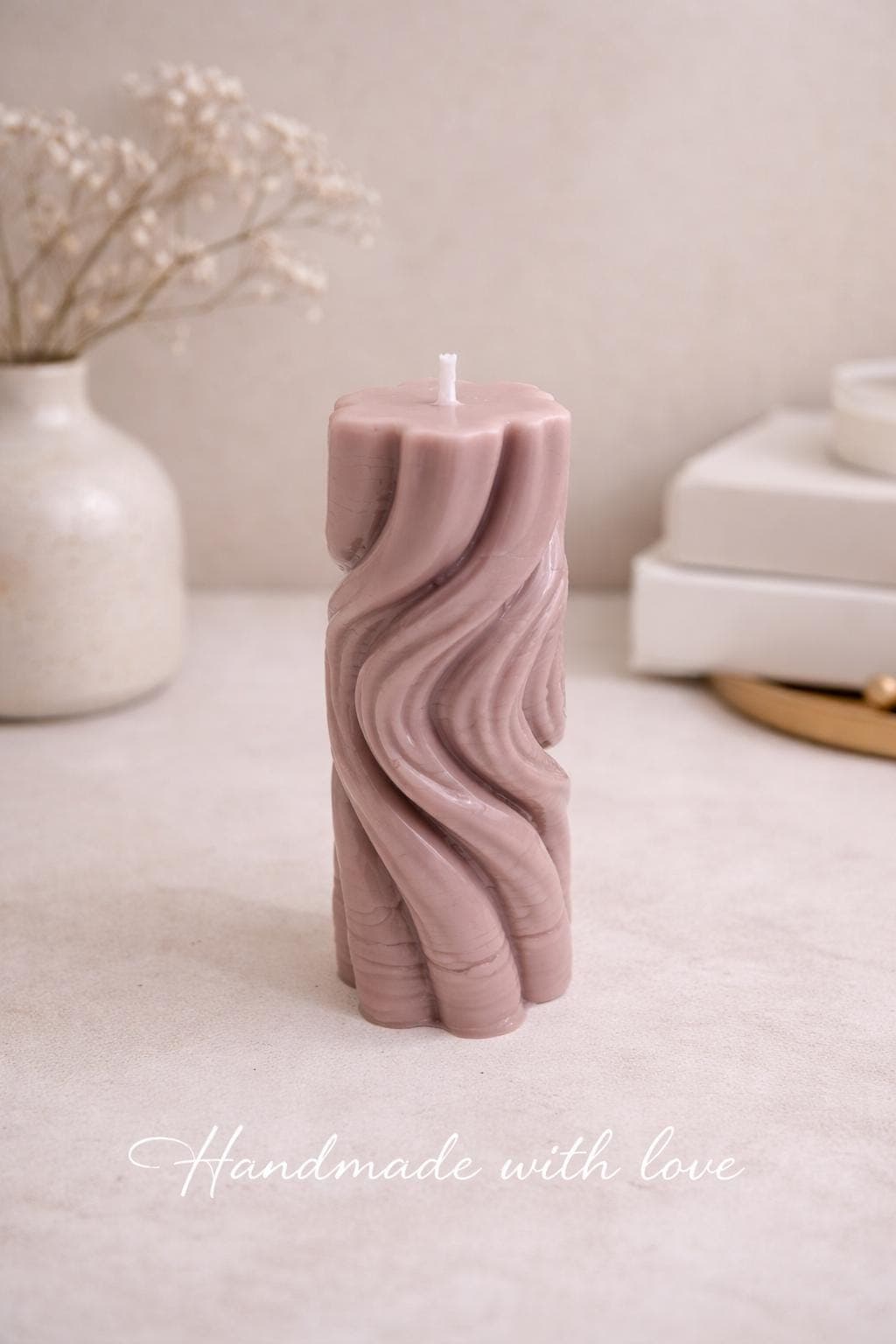 Spiral Soy Candle Modern Sculptural Candle Neutral Aesthetic Home Deсоr - image 4