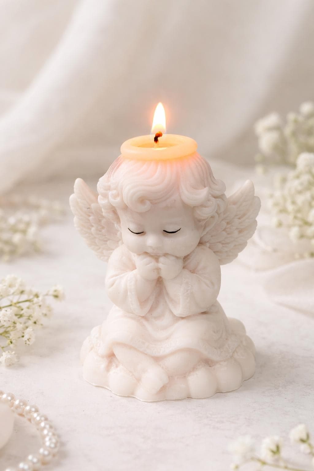 Angel Prayer Candle | Soy Wax Handmade | Memorial Gift | Sympathy Gift | Religious Decor