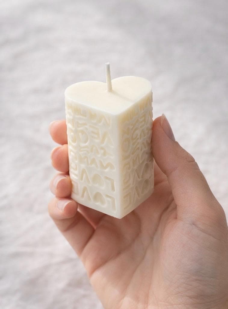 Heart Soy  Shaped  Candle | Love Candle | Minimalist Home Decor | Gift for Her