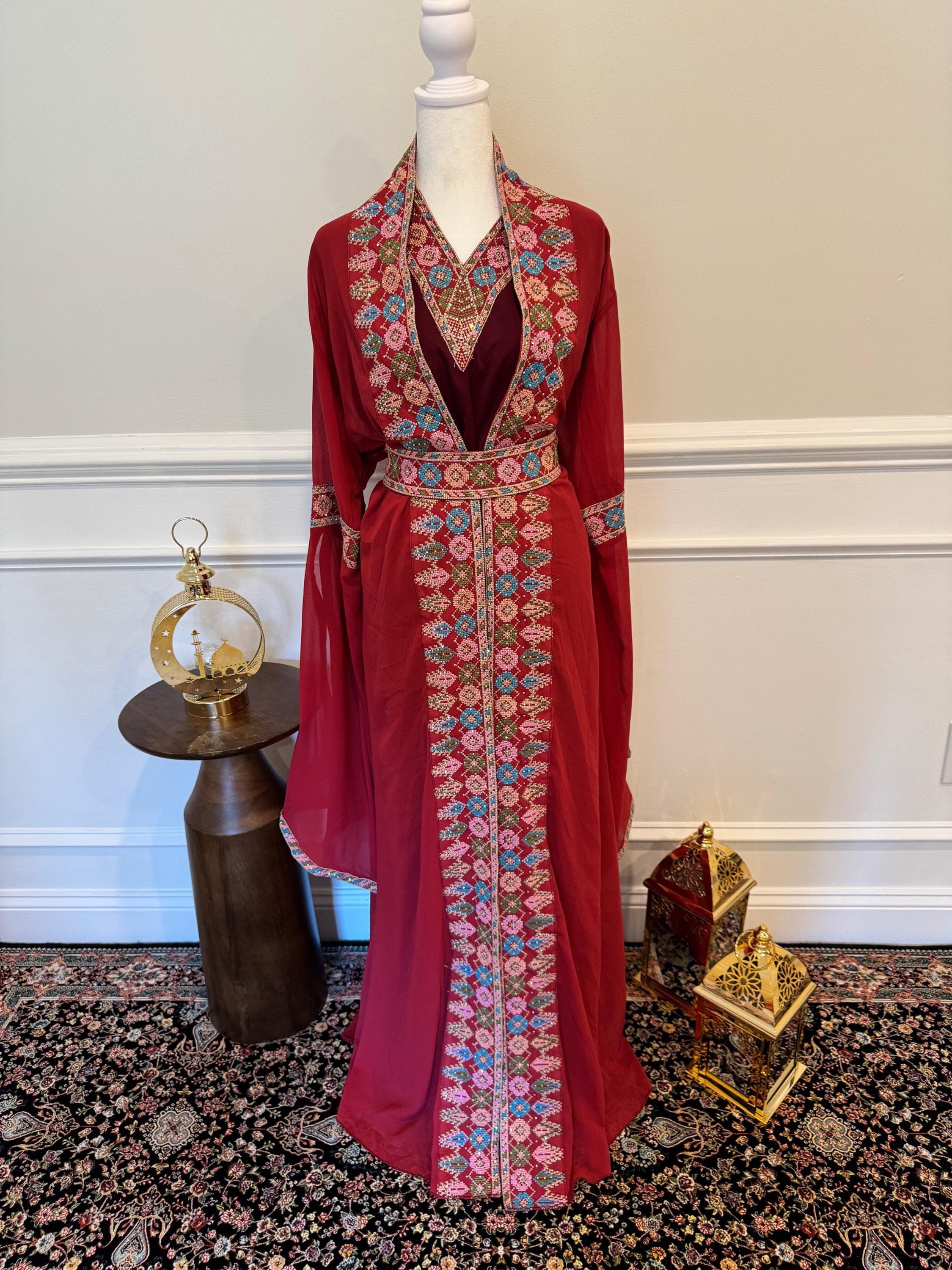 Embroidered 2-Piece Abaya Set - image 4