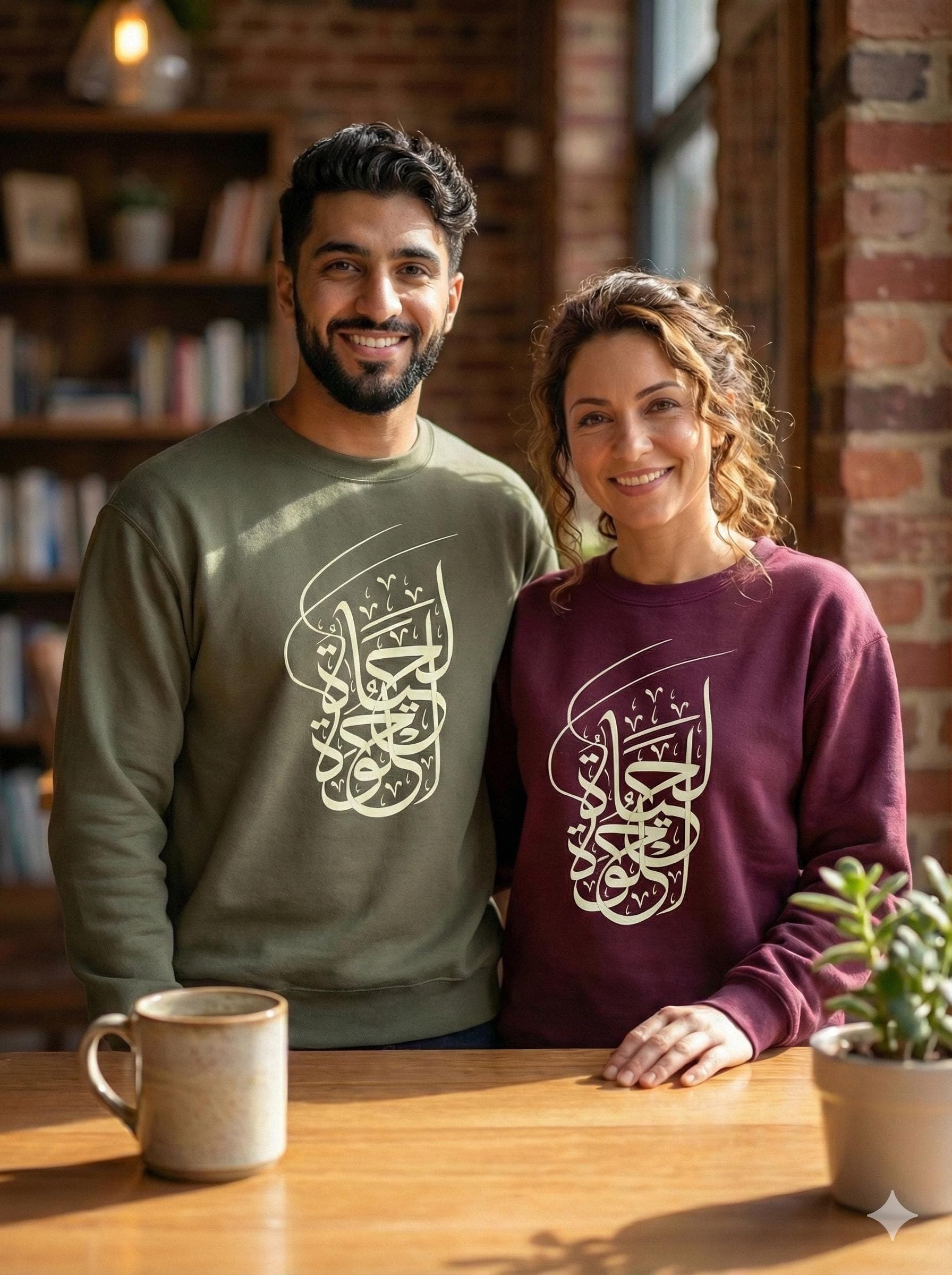 Life is Arabic Calligraphy Sweatshirt – Unisex Cotton Blend - image 3
