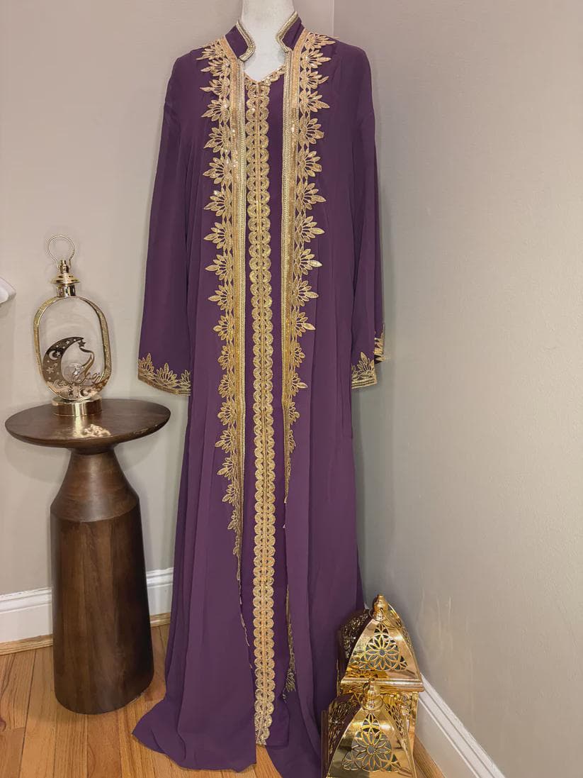 Abaya or Kaftan Set 2 Piece with belt - image 5