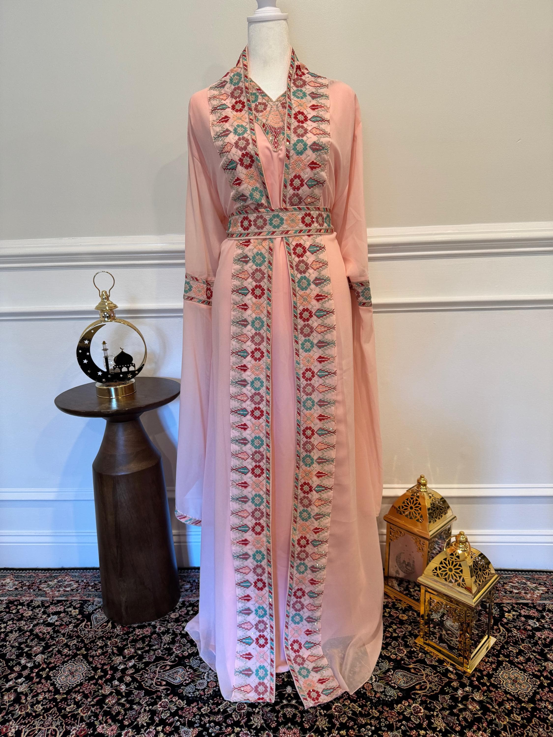 Embroidered 2-Piece Abaya Set - image 3