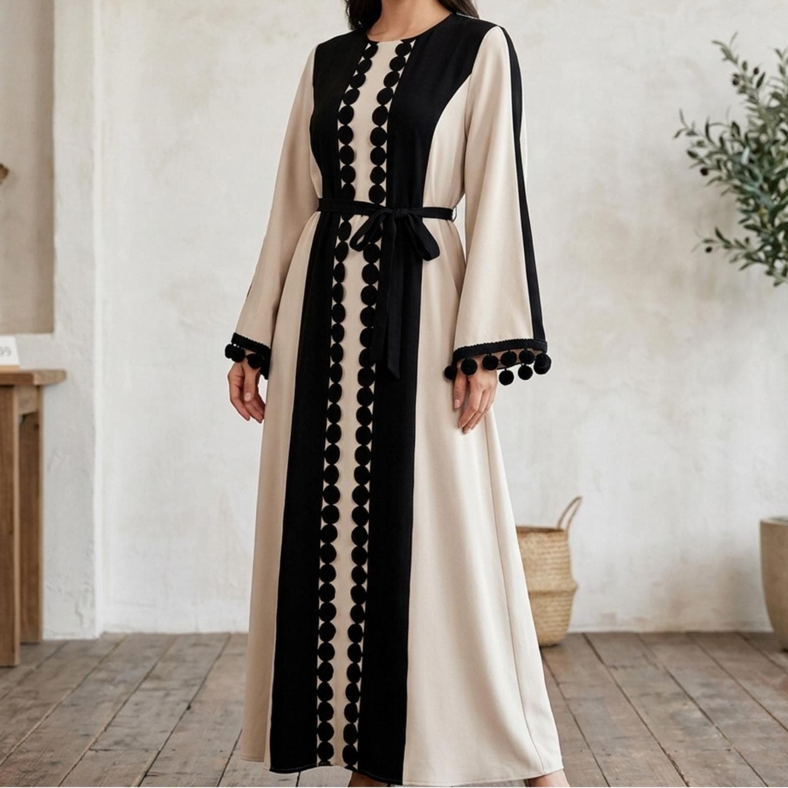 Middle Eastern Lace Abaya, Elegant Modest Dress, Islamic Clothing, Women’s Abaya, Eid Outfit, Gift for Her - image 4