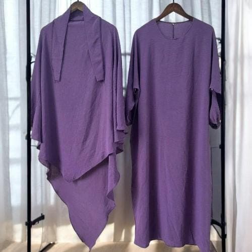 Muslim Women's Khimar Abaya Set: Full Cover Islamic Prayer Dress - image 3