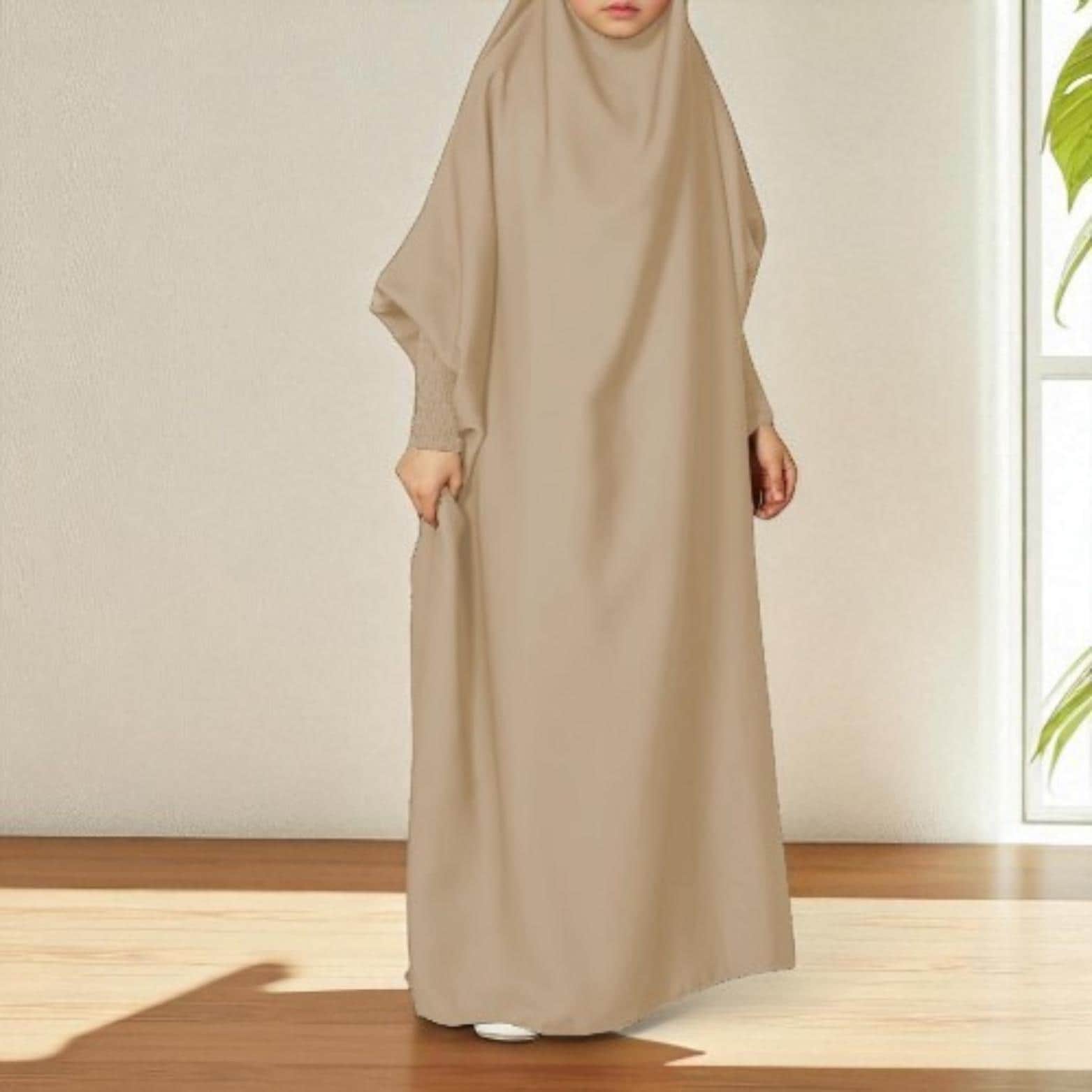 Kids Ramadan Abaya: Girls' Long Kaftan Robe Dress - Modest Muslim Clothing - image 5