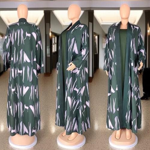 Elegant Turkish Kaftan Robe: Jalabiya Abaya Dress Set - image 4