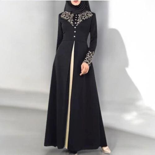 Muslim Dress for Women β Elegant Long Abaya, Dubai Fashion, Turkey Appliques Modest Gown - image 4