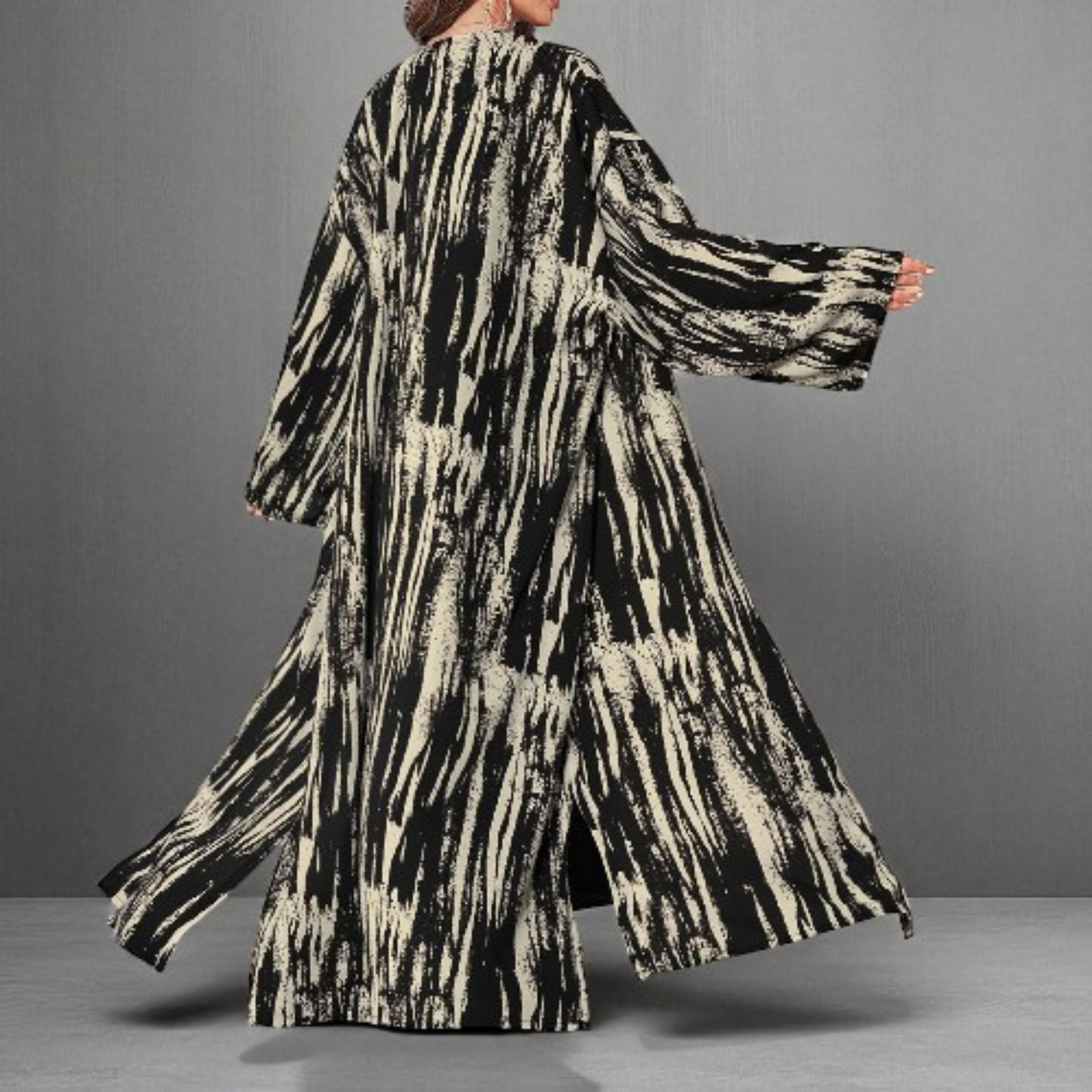 Printed Arab Abaya with Shawl β Muslim Modest Robe - image 4