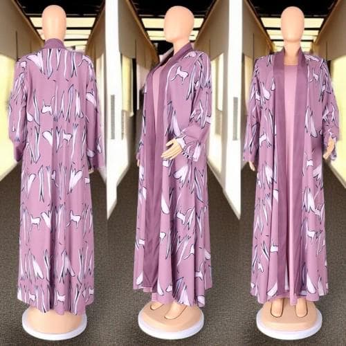 Elegant Turkish Kaftan Robe: Jalabiya Abaya Dress Set - image 3
