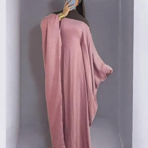 Soft Crepe Batwing Abaya: Dubai Muslim Modest Dress