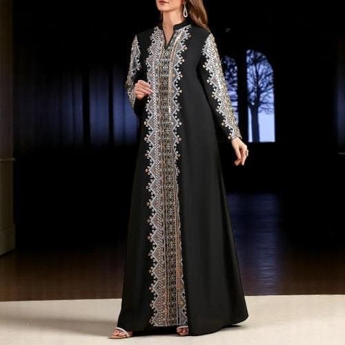 Embroidered Dubai Caftan – Elegant Muslim Abaya, Ramadan Dress - image 4