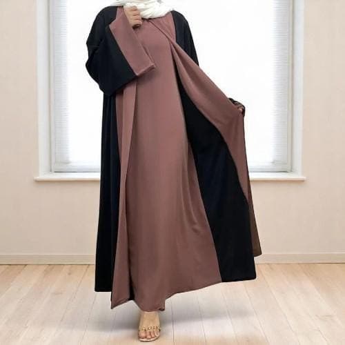 Luxury Dubai Abaya: Two-Piece Kaftan, Modest Islamic Dress - image 3