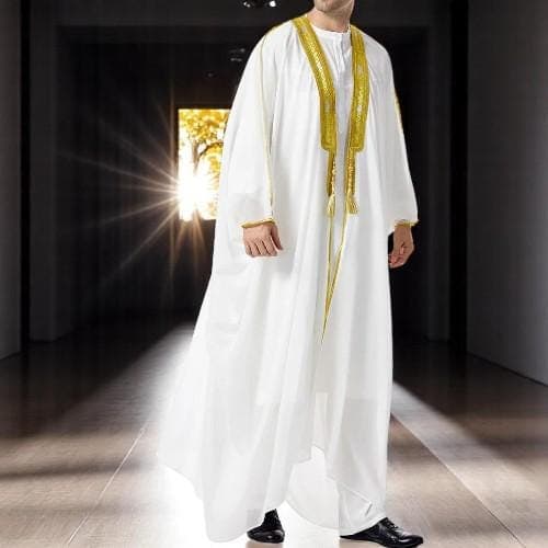 Muslim Men's Jubba Thobe: Islamic Ramadan Abaya Cardigan - image 3