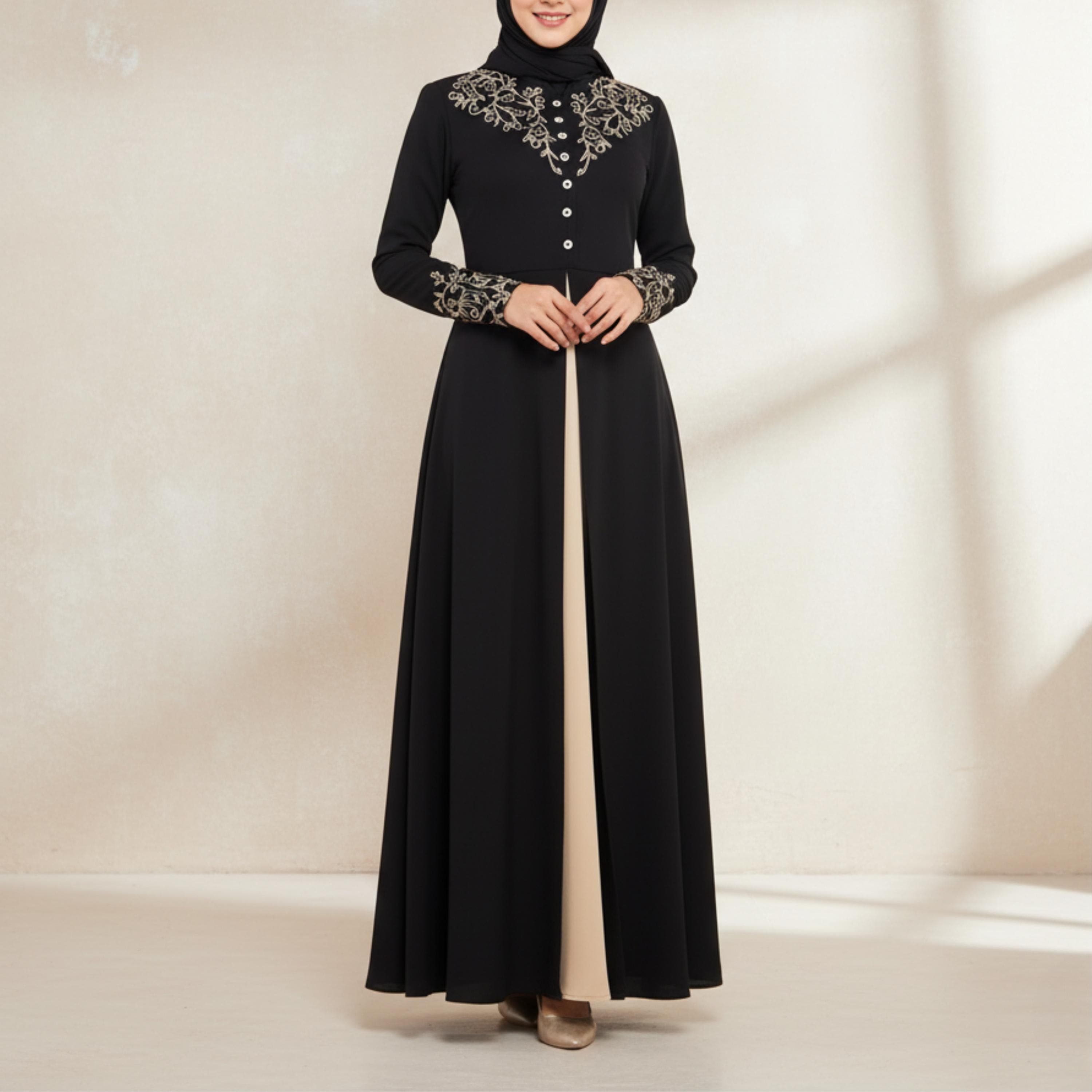 Muslim Dress for Women – Elegant Long Abaya, Dubai Fashion, Turkey Appliques Modest Gown