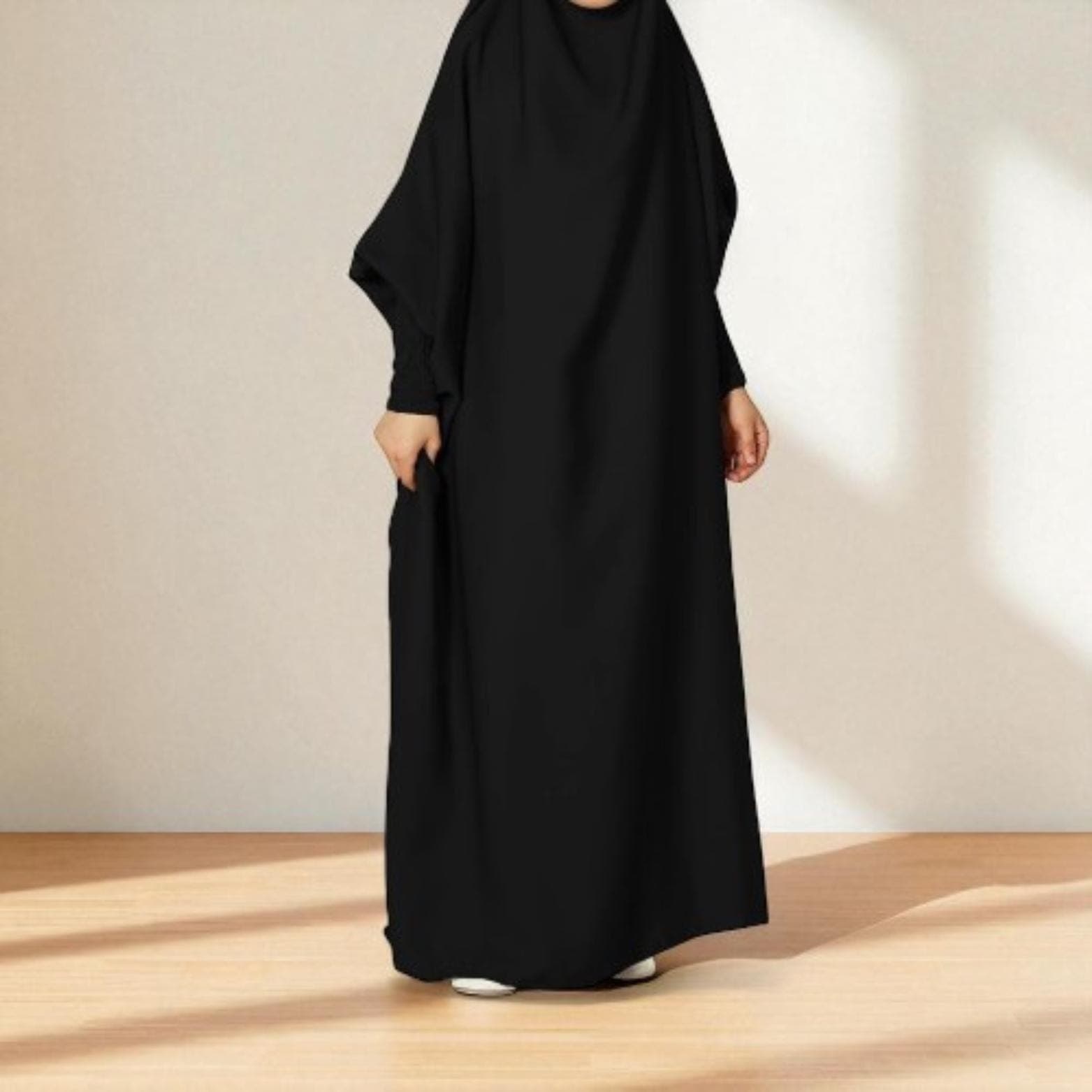 Kids Ramadan Abaya: Girls' Long Kaftan Robe Dress - Modest Muslim Clothing