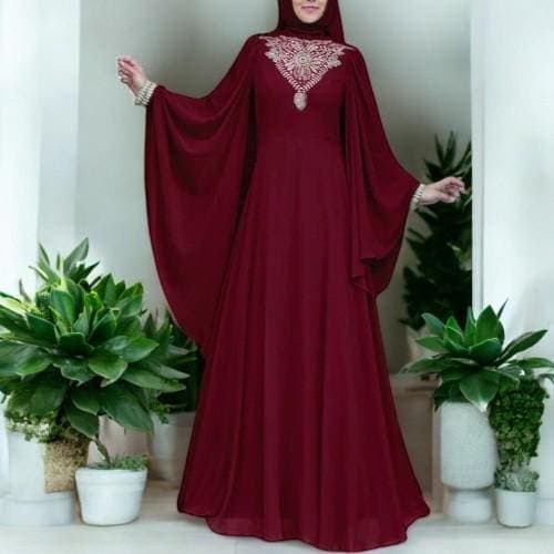 Moroccan Evening Caftan Dress: Muslim Abaya Jalabiya Robe - image 4