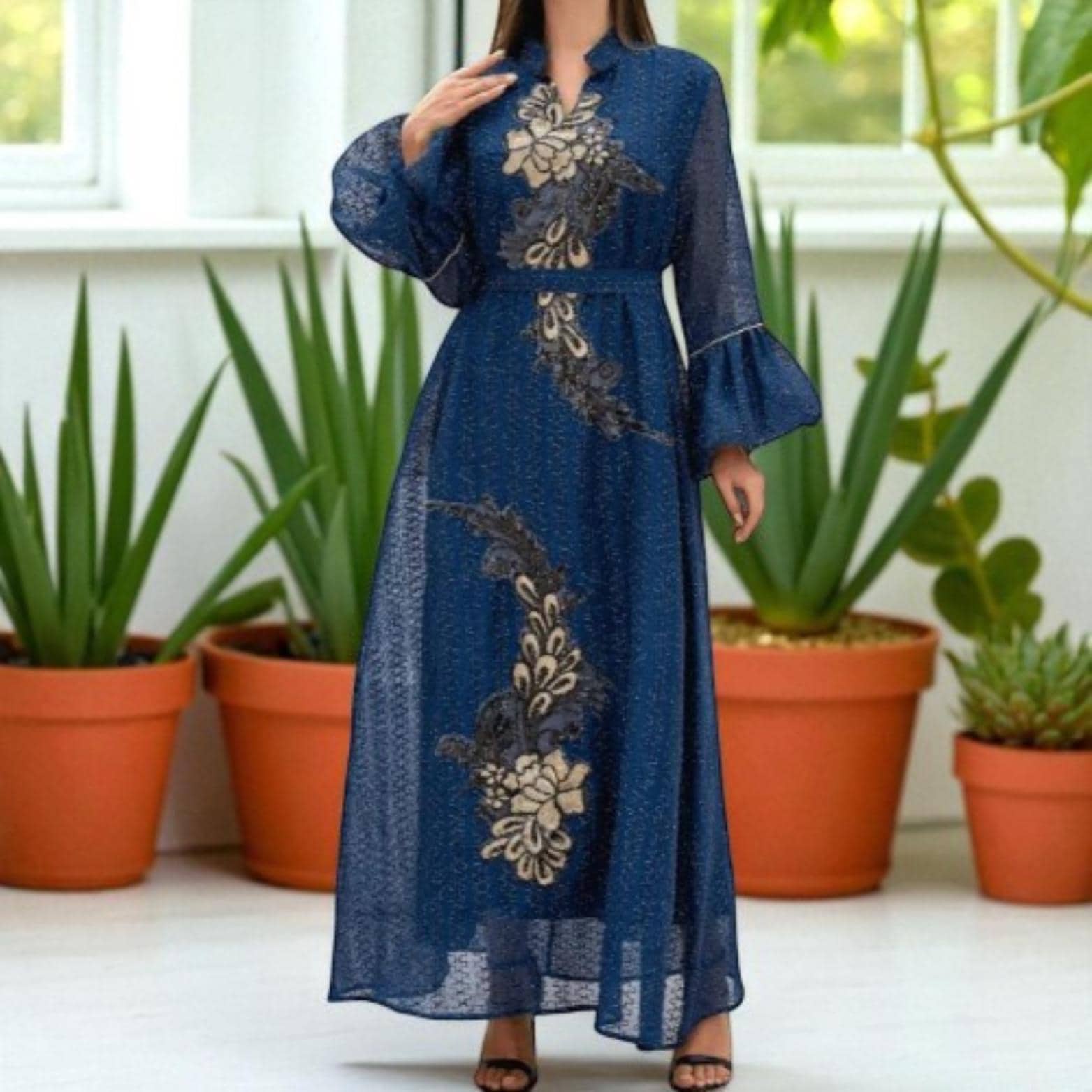 2025 Middle East Muslim Women's Wear – New Dubai Abaya Embroidered Robe Dress