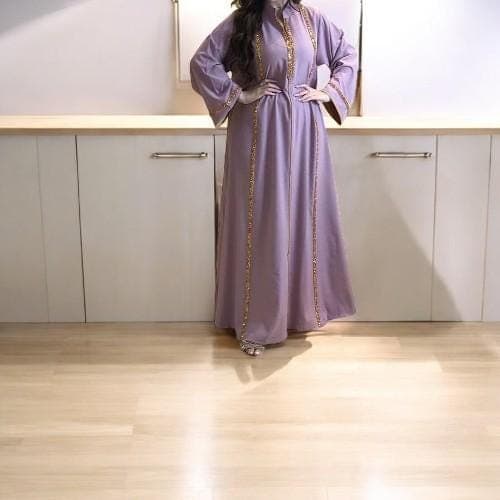 Embroidered Abaya: Dubai Kaftan, Muslim Maxi Dress - image 5