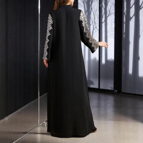 Embroidered Dubai Caftan – Elegant Muslim Abaya, Ramadan Dress - image 3