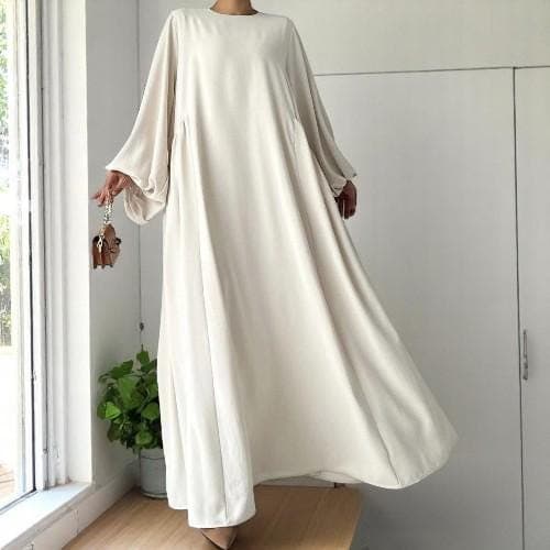 Solid Maxi Abaya Dress: Elegant Ramadan Caftan - image 4