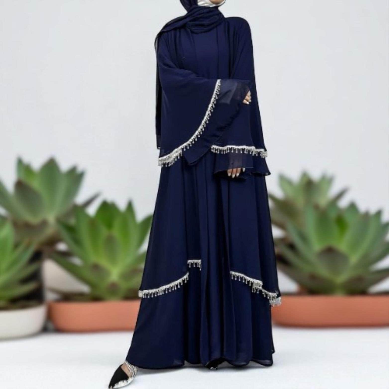 Eid Ramadan Abaya: 2-Piece Modest Muslim Dress Suit