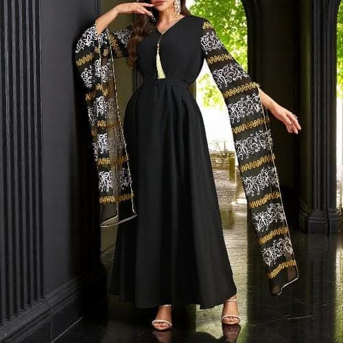 Embroidered Tassel Abaya β Dubai Ramadan Kaftan Dress - image 3