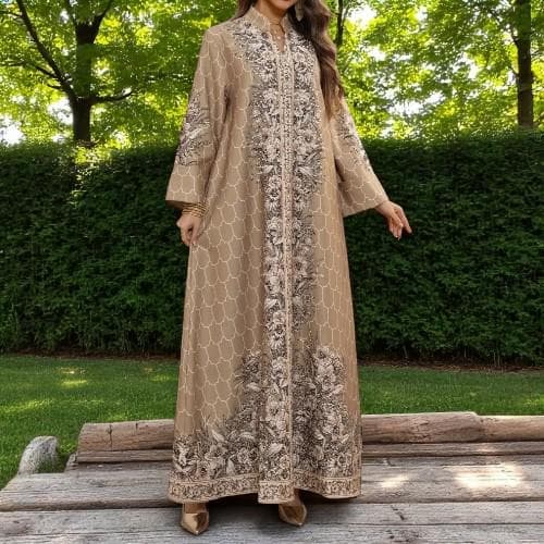 Eid Abaya Dress: Diamond Kaftan, Moroccan Jellabiya Robe